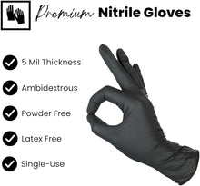 Load image into Gallery viewer, Kingfa 5 Mil Black Nitrile Gloves - BNM Health