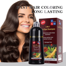 Load image into Gallery viewer, Hair Dye Shampoo 500ml Instant Fast Permanent Natural DYE Color Unisex