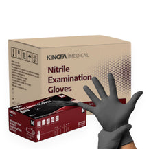 Load image into Gallery viewer, Kingfa 5 Mil Black Nitrile Gloves - BNM Health
