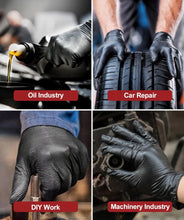Load image into Gallery viewer, 8 Mil Black Nitrile gloves