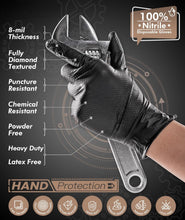 Load image into Gallery viewer, 8 Mil Black Nitrile gloves