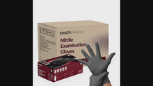 Load and play video in Gallery viewer, Kingfa 5 Mil Black Nitrile Gloves