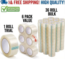 Load image into Gallery viewer, 1-36 Rolls 2" x 110yd Clear Packing Tape 330ft Heavy Duty Shipping Sealing 2 Mil
