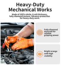 Load image into Gallery viewer, First Glove 8 Mil Orange Nitrile Gloves - BNM Health