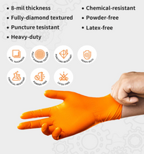 Load image into Gallery viewer, First Glove 8 Mil Orange Nitrile Gloves - BNM Health
