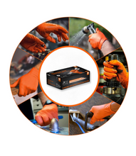 Load image into Gallery viewer, Kingfa 6 Mil Diamond Texture Orange Nitrile Gloves L & XL - BNM Health