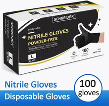 Load and play video in Gallery viewer, 4 Mil Black Nitrile Gloves
