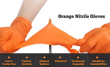Load image into Gallery viewer, Kingfa 6 Mil Diamond Texture Orange Nitrile Gloves L & XL - BNM Health