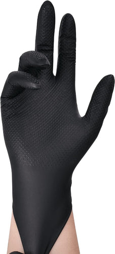8 Mil Black Nitrile gloves 