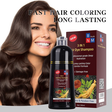 Load image into Gallery viewer, Hair Dye Shampoo 500ml Instant Fast Permanent Natural DYE Color Unisex 
