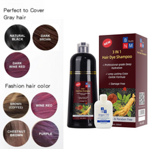 Load image into Gallery viewer, Hair Dye Shampoo 500ml Instant Fast Permanent Natural DYE Color Unisex 
