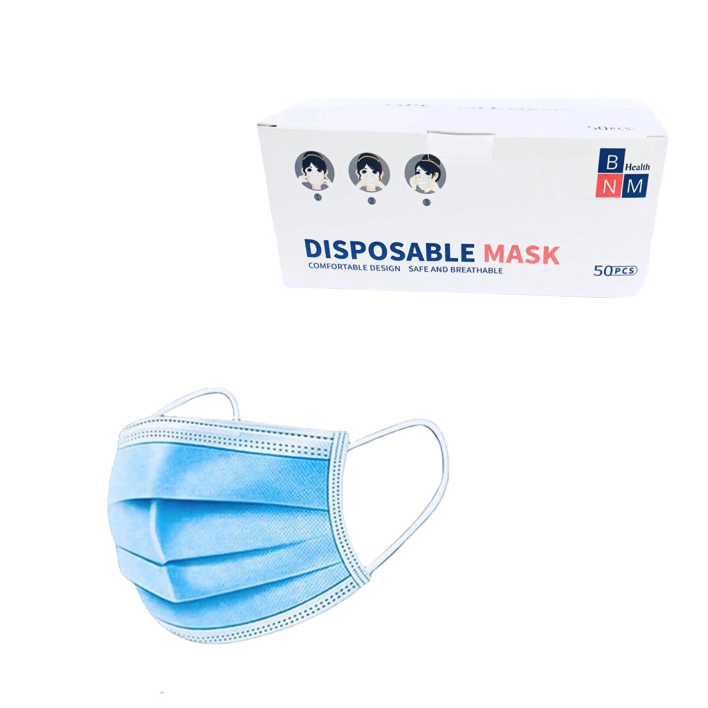Adult 50 pcs disposable face masks