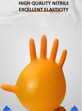Load image into Gallery viewer, Kingfa 6 Mil Diamond Texture Orange Nitrile Gloves L &amp; XL
