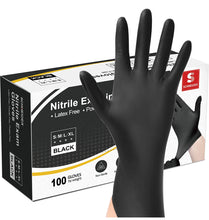 Load image into Gallery viewer, 5 Mil Black Nitrile Gloves

