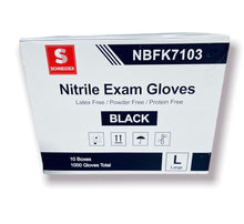 Load image into Gallery viewer, 5 Mil Black Nitrile Gloves
